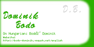 dominik bodo business card